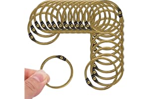 HAHIYO Metal Binder Rings 2 Inch Bulk Large Book Rings for Index Cards Loose-Leaf Paper Key Chains Document Binding Durable Office Supplies for Organizers Planners and Journals (Bronze, 18Pcs)