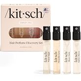 Kitsch Hair Perfume for Women &ndash; Hair Spray &amp; Body Mist &ndash; Discovery Set | Clean, Deodorizing &amp; Patented Odor-Eliminating Technology &ndash; Freshen Hair, Body &amp; Pillows &ndash; Made in USA &ndash; 4 x 1.5mL