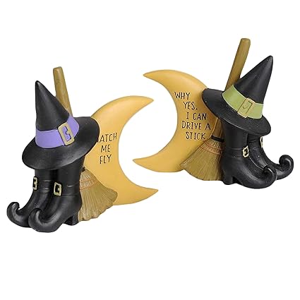 Blossom Bucket Watch Me Fly Witch Hat Broom Moon Boots 3 X 3 25