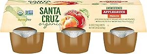 Santa Cruz Organic Apple Peach Sauce Cups, 6 x 4oz (Pack of 1)