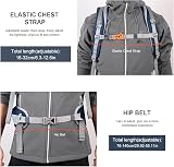 MOUNTAINTOP 40L Hiking Backpack Water Resistant Daypack 55x33x20cm view 3