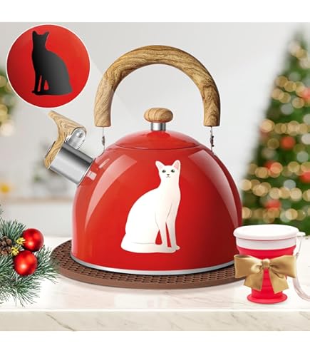 Hemoton Enamel Tea Kettle 1.1L - Stovetop Blue Retro Water & Milk Warmer