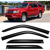 Fullux 4PC Window Visors Rain Guards for 1996-2002 Toyota 4Runner | Window Vent Wind Deflectors Visors Shades Protectors for 1996 1997 1998 1999 2000 2001 2002 Toyota 4Runner Out-Channel