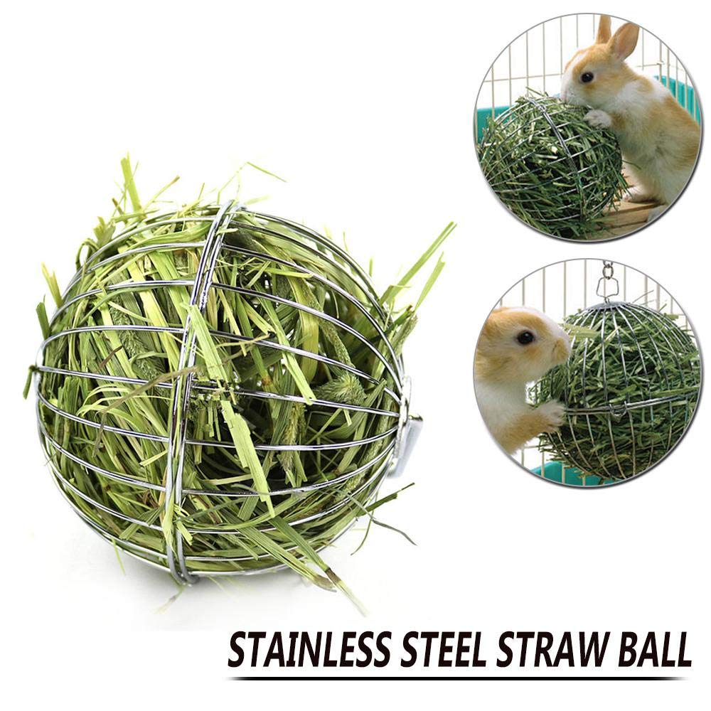 Auoker Hay Ball For Small Animals Durable Stainless Steel Hay