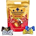 Intense Delish Chocolate Covered Almond Stuffed Dates - Arabian Delights Chocodate Assorted Pouch 460g – Premium Chocolate Dates Gift Pack in Milk, Dark, White & Coconut Chocolates Varieties