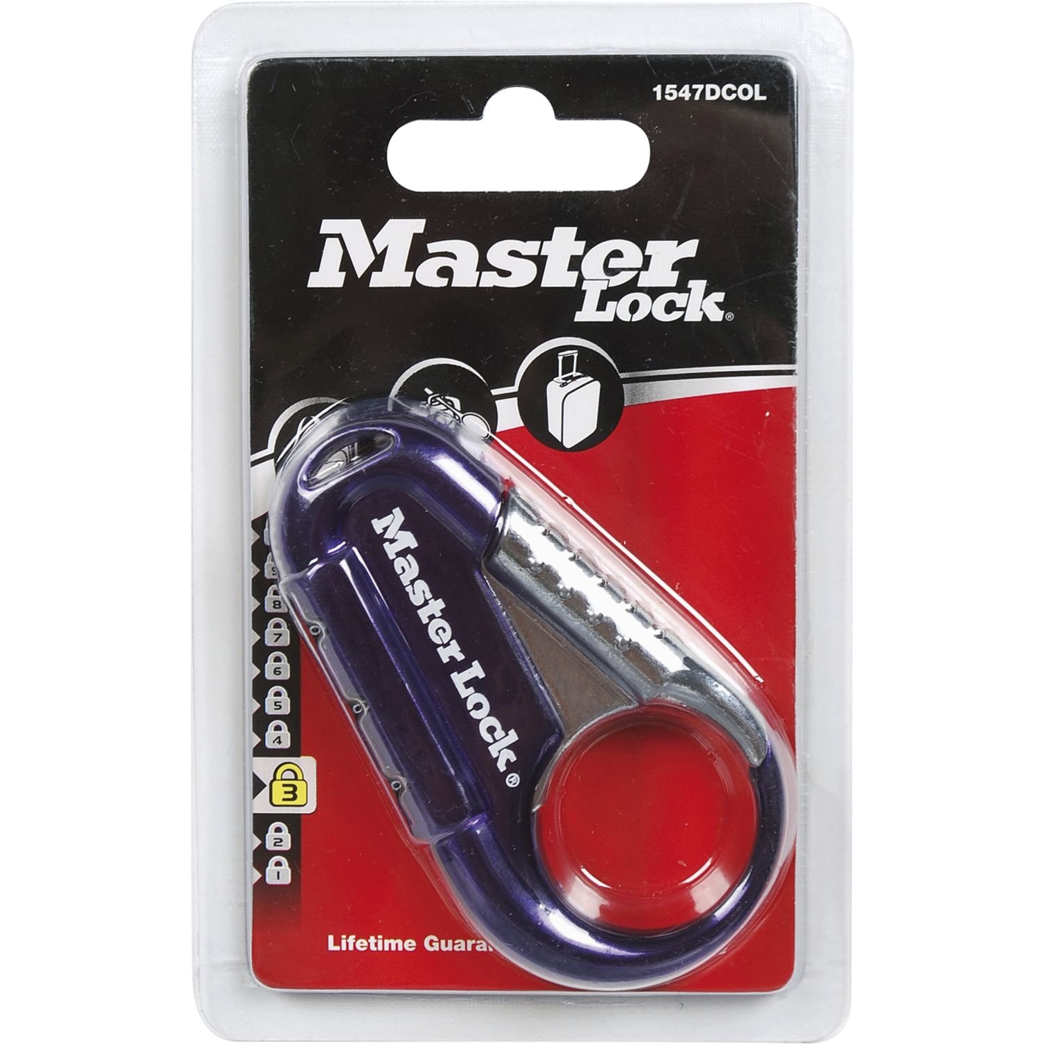 Master Lock 85 cm Snap Hook Resettable Combination Carabiner