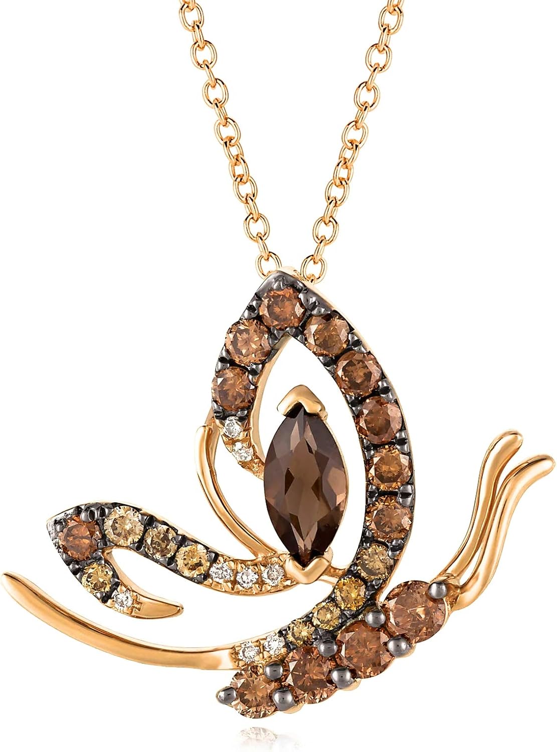 LE VIAN Chocolate and Vanilla Diamonds Smoky Quartz 0.93