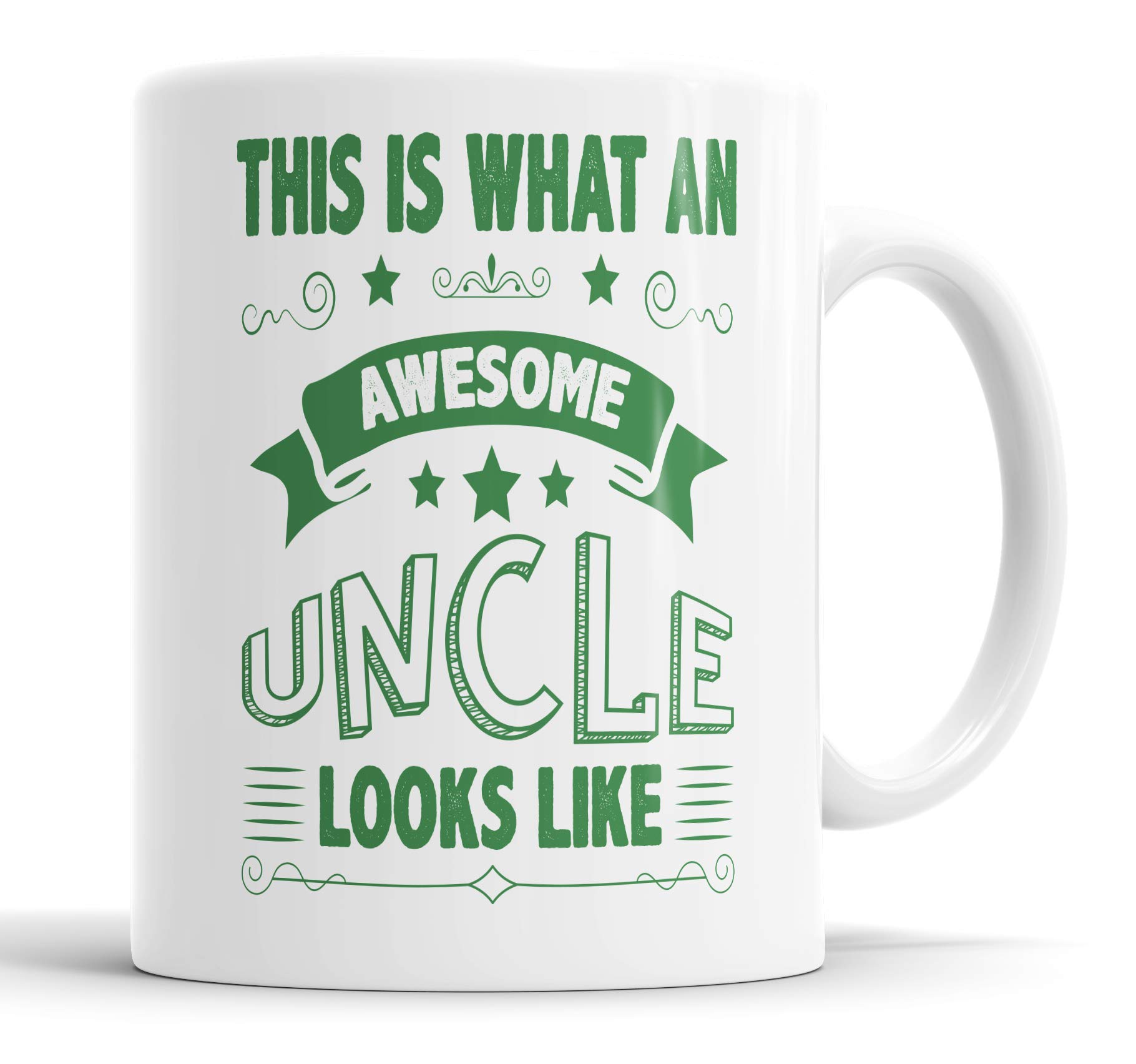 This is What an Awesome Uncle Looks Like Mug Humour, Joke, Leaving Present, Friend Gift Cup Birthday Christmas, Ceramic Mugs