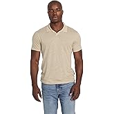 GUESS Men's Eco Short Sleeve Leon Linen Polo
