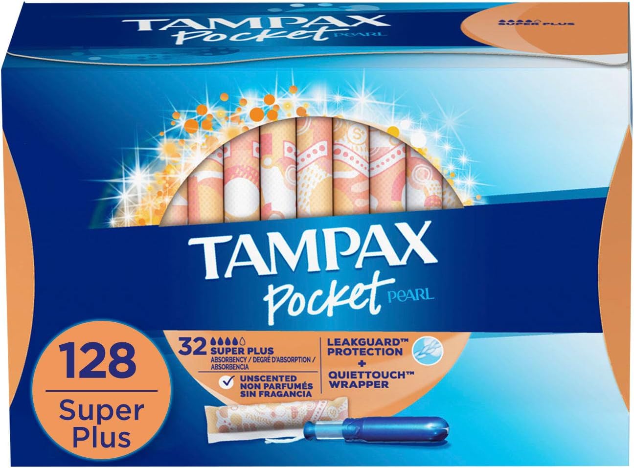 Amazon Com Tampax Pocket Pearl Plastic Tampons Super Plus