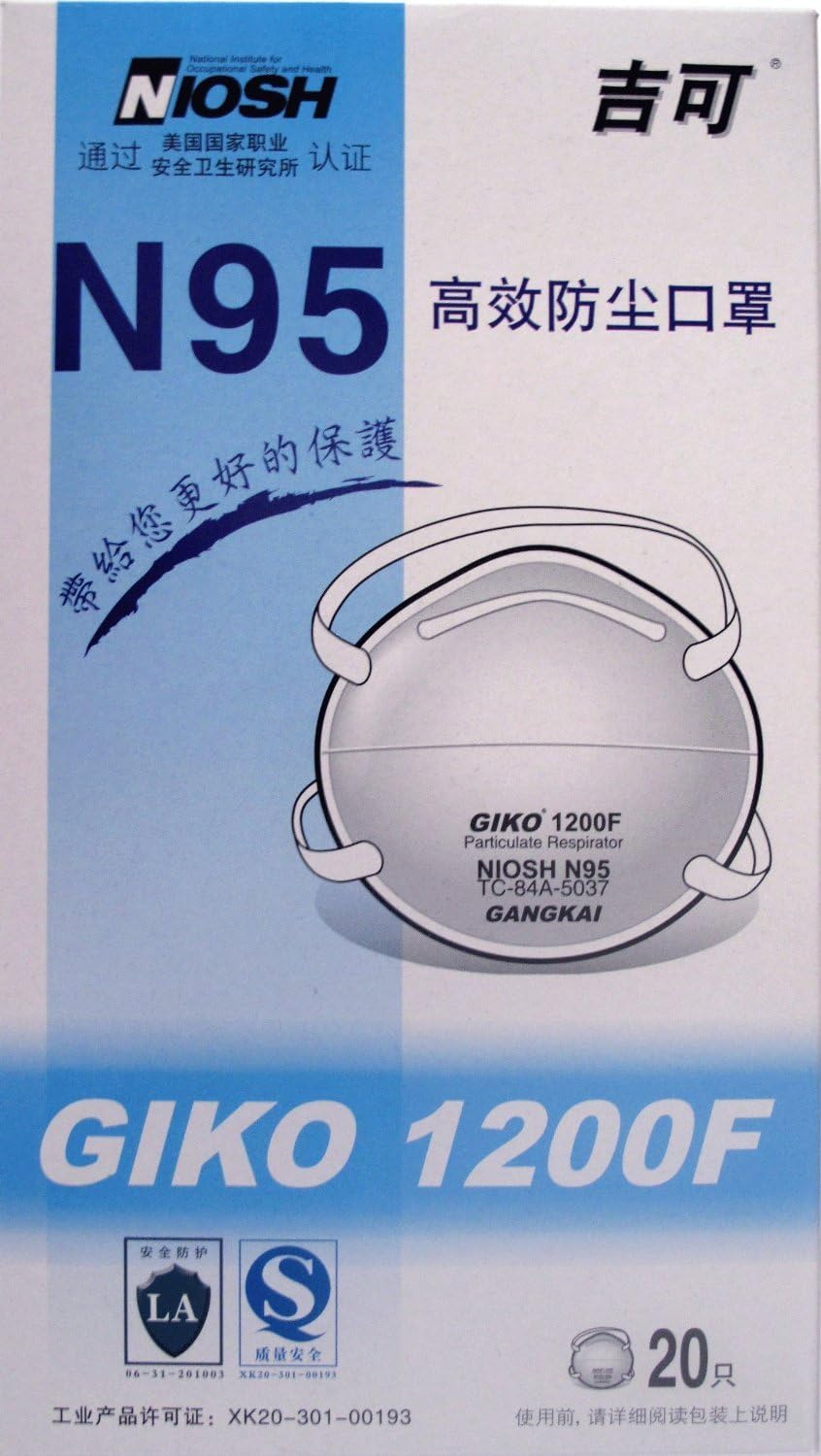 N95 Particulate Respirator Dust Mask (Niosh Approved) 1200f (20)