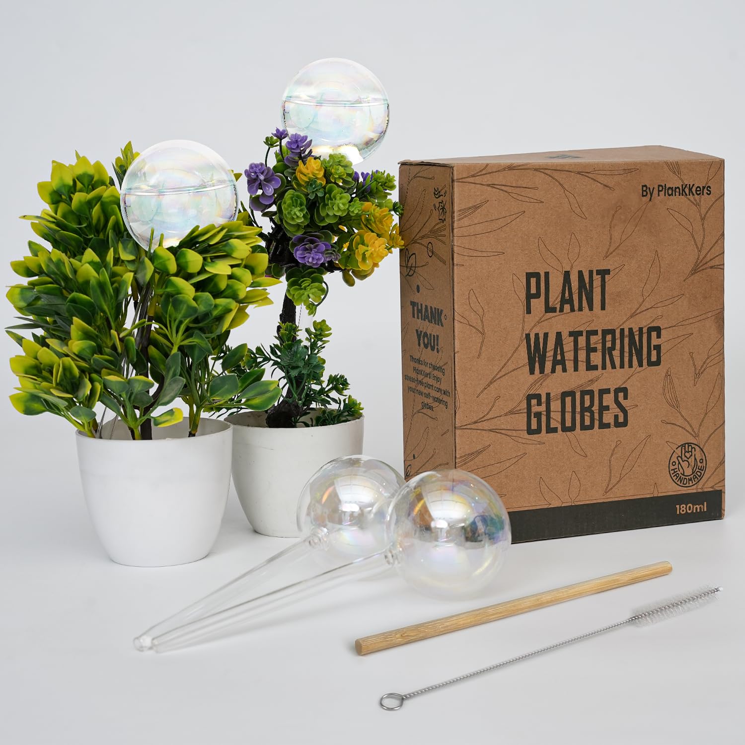 Photo 1 of 4 Pcs Iridescent Self Watering Globes, Glass Rainbow Plant Watering Globes, Self Watering Planter Insert, Automatic Plant Waterer Indoor, Plant Watering Devices, Plant Water Globes, Watering Bulb