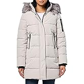 Nautica womens Soft Mist Heavyweight Puffer Coat– Winter Jacket With Detachable Faux Fur Hood