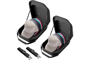 Maxetodo EVA Hat Storage Bag Combo 2 Sizes for Travel,Home & Daily Use,Waterproof Cap Organizer with Adjustable Straps & Luggage Straps for Men and Women Holds Up to 10 Baseball Caps