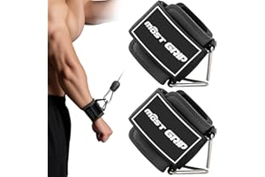 MOST GRIP Adjustable Triangular Buckle Wrist Cuffs for Cable Machines, 2-in-1 Function Wrist Cuffs Gym with 5mm Neoprene Padd
