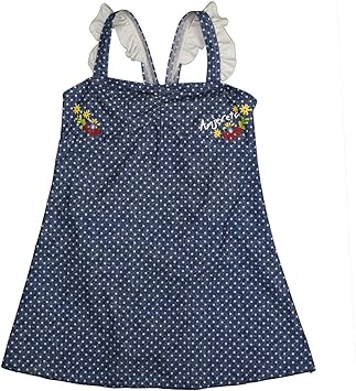 Amazon Co Jp ピアニッシモ ガールズジュニア 水着 女の子ジュニアワンピース水着 Uv スイムウエア デニムプリント ドット柄 女児 子供用 ネイビー 130cm 140cm 150cm 160cm スポーツ アウトドア