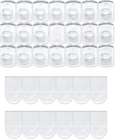 JELLYSUB Indoor Clear Mini Light Clips 60 Clips 80 Strips Christmas Lights