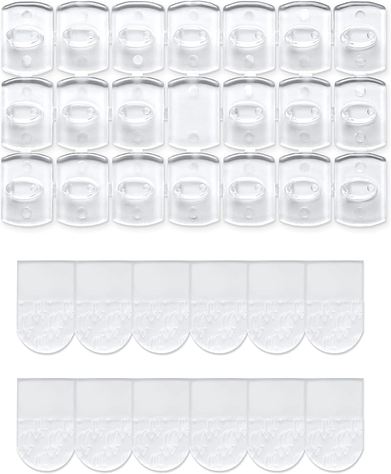 JELLYSUB Indoor Clear Mini Light Clips 60 Clips 80 Strips Christmas Lights