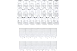 100 Mini Clear Light Clips with 120 Adhesive Strips, Damage-Free Indoor Mini Wall Hooks for Hanging, Removable Clips for Deco