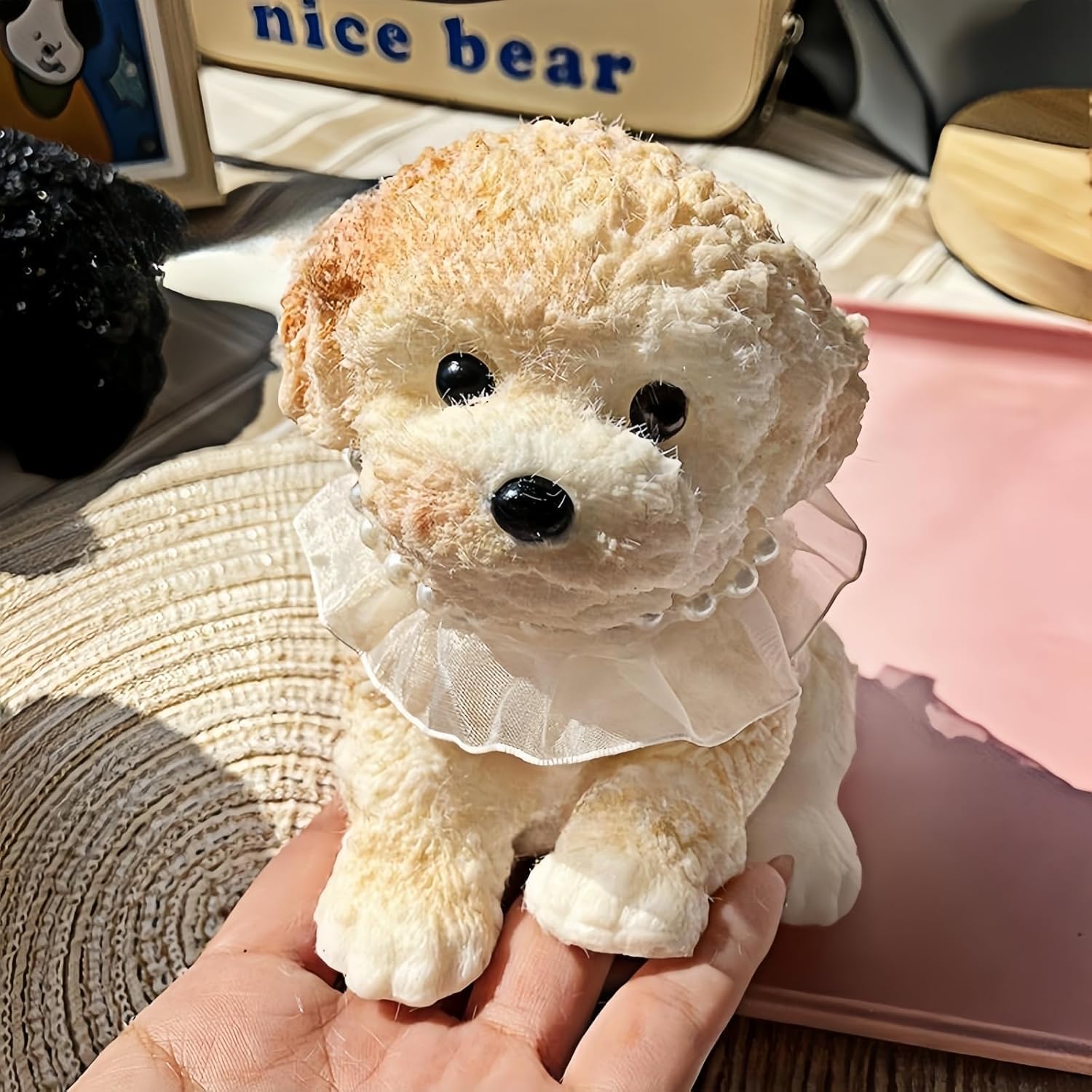 Photo 1 of Big taba Squishy Dog, Handmade Squishy Dog Stress Relief Toy for Adult/Kids, Cute & Soft Teddy Dog Design, Perfect Squeeze Toys Gift for Relaxation and Fun(Cream Color)