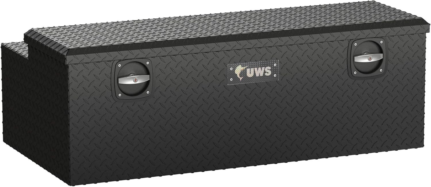Amazon Com Uws Ec20503 Secure Lock 48 Inch Matte Black Heavy Wall Aluminum Under Tonneau Cover Tool Box Rigidcore Lid Automotive