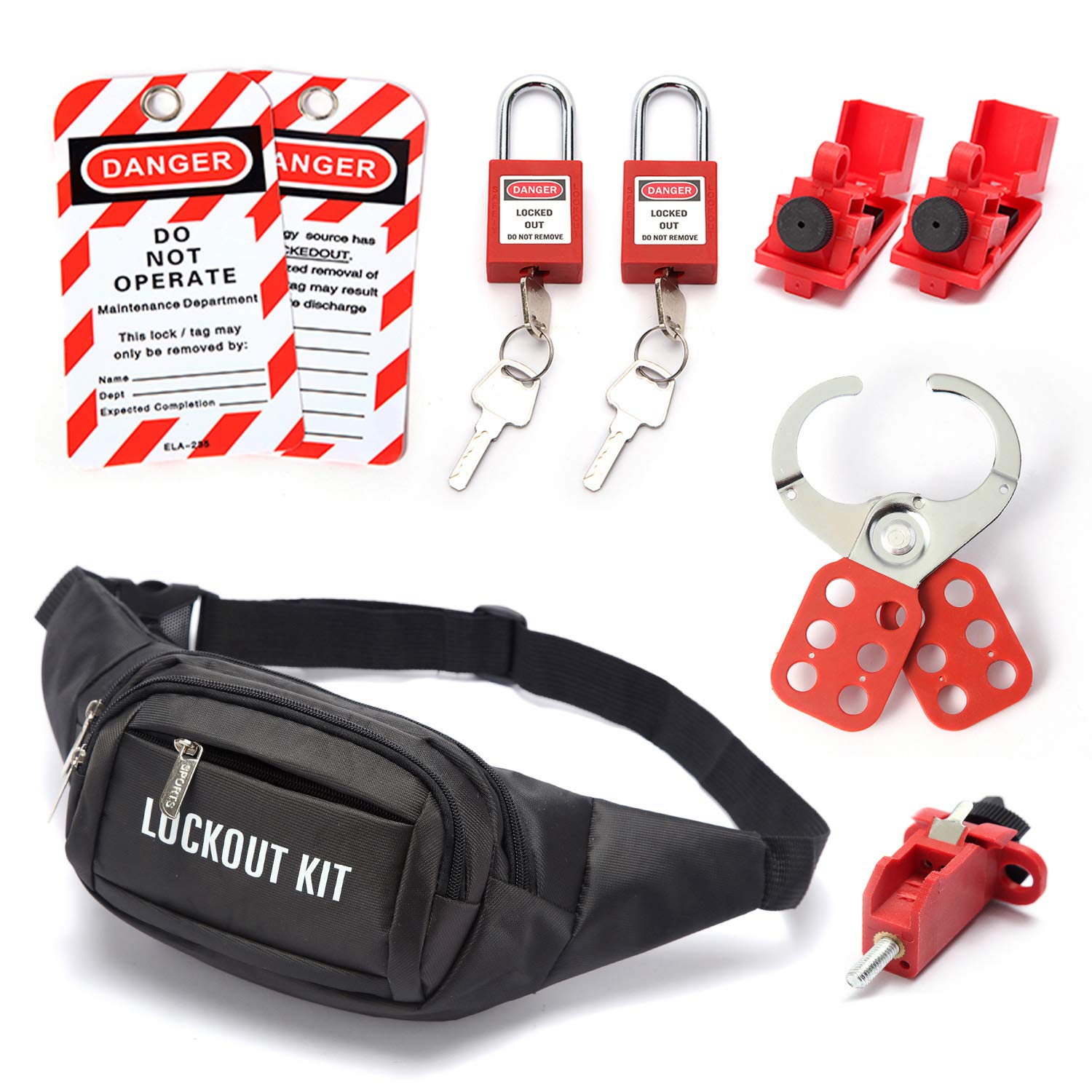 Breaker Lockout Tagout Kit Electrical Lockout Lock Set Loto Padlock
