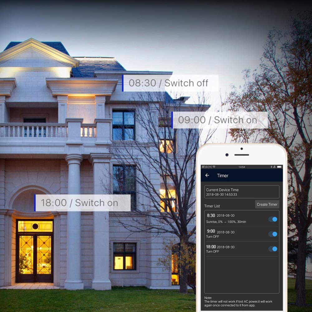 wifi base de candelabros bombillas inteligentes multicolor regulable