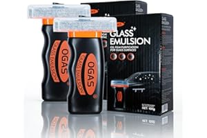 Kaiyunsheng Glass Oil Film Remover for Car Windshield - 2 Pack Hydrophobic Glass Guard Cleaner with Handle Applicator - Professional Glass Emulsion for Crystal Clear View