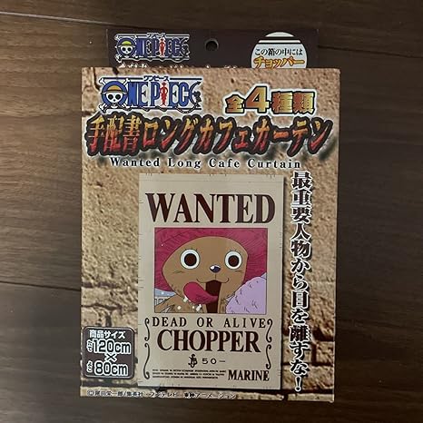 Amazon ワンピース 手配書ロングカフェカーテン チョッパー アイドル 芸能人グッズ 通販
