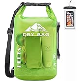 HEETA Dry Bag Waterproof for Women Men, 5L/10L/20L/30L/40L Roll Top Lightweight Dry Storage Bag Backpack with Phone Case for Travel Swimming Boating Kayaking Paddle Board Camping Beach Accessories
