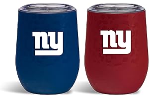 The Memory Company Officially Licensed NFL 2-Pack Home/Away Leopard SS Stemless Wine Tumblers