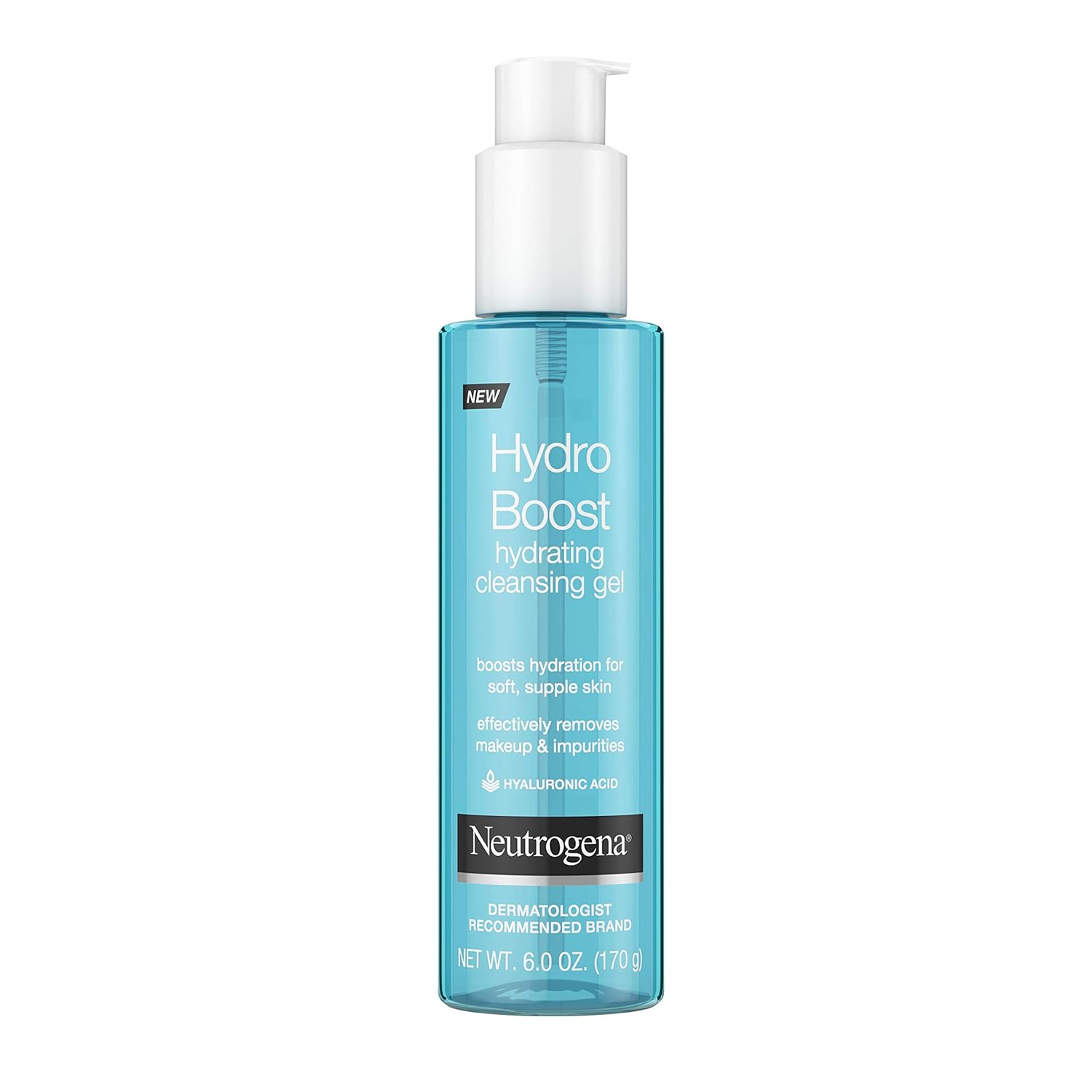Neutrogena Hydro Boost Lightweight Hydrating Facial Cleansing Gel for Sensitive Skin, Gentle Face Wash & Makeup Remover with Hyaluronic Acid, Hypoallergenic & Non Comedogenic, 6 oz: Prime Pantry