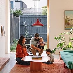 SESIMENT Red Farmhouse Pendant Lights 3