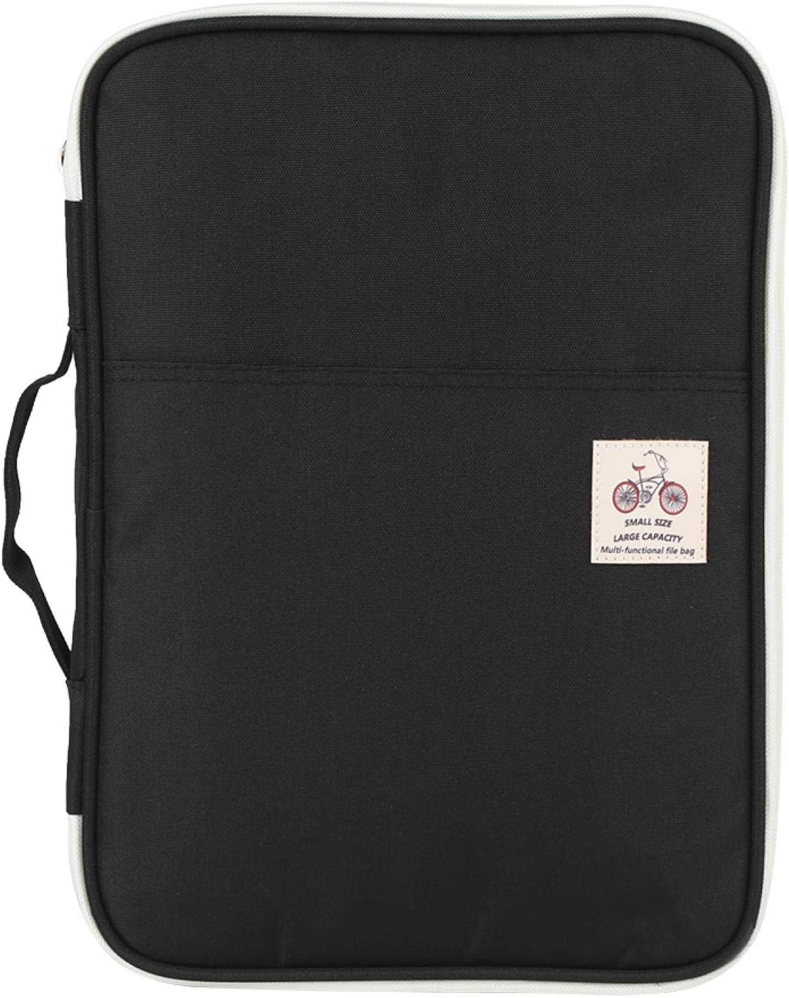 5Colors A4 Document Bag,File Storage Bags,File Folder Portfolio Organizer Computer Notebook Zippered Case(Black) - Image 3