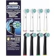 Intelligent Cleaning Replacement Heads Compatible with Braun Oral B Pro 1000/7000/9600, 8 Pack Brush Heads Compatible with Oral B Genius X and Smart 1500 Electric Toothbrush (Black+White)
