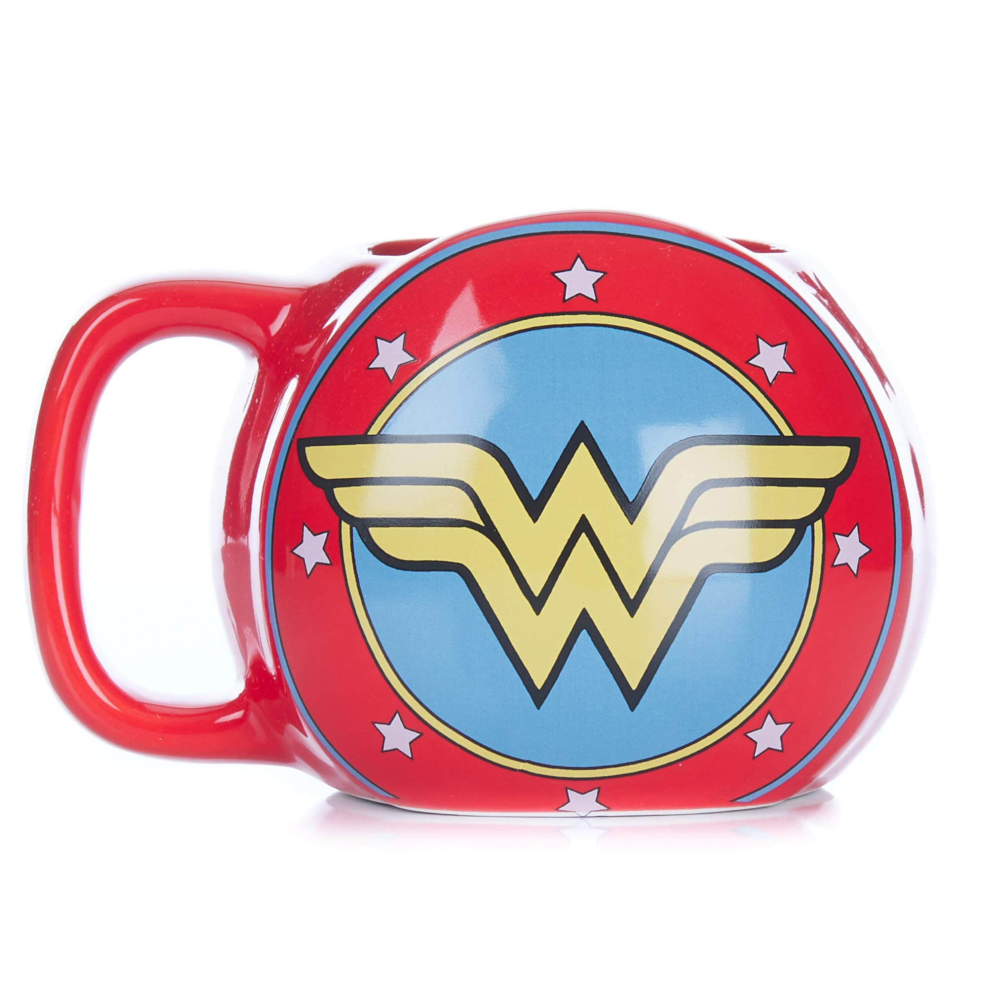 Wonder Woman DC Comics Shield Mug, Ceramic, Multi-Colour, 12 x 14 x 10 cm