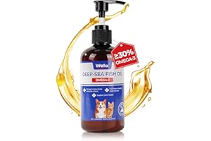 Wellix Omega 3 Fish Oil for Dogs, Better Than Salmon Oil for Dogs, Dog Fish Oil Supplement, Pet Skin and Coat Supplement, Promotes Heart, Joint & Immune Health, EPA & DHA