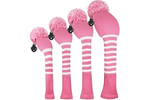 Scott Edward Personalized Knit Golf Club Covers 4 Counts for Woods and Driver Fit Max Drivers Fairways Hybrids/Utility Big Po