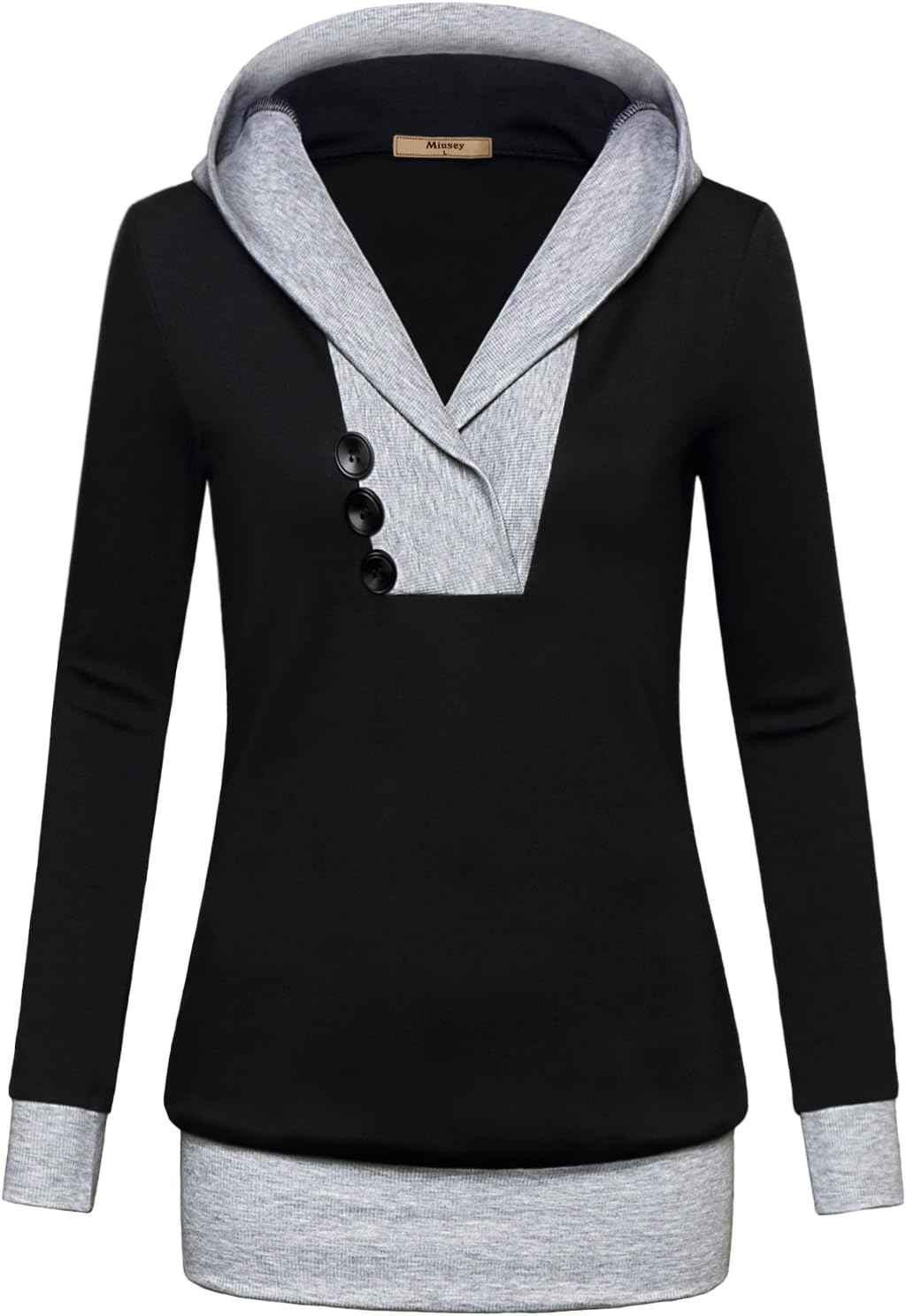 Womens Long Sleeve Color Block Lightweight Pullover Sweatshirt Hoodies