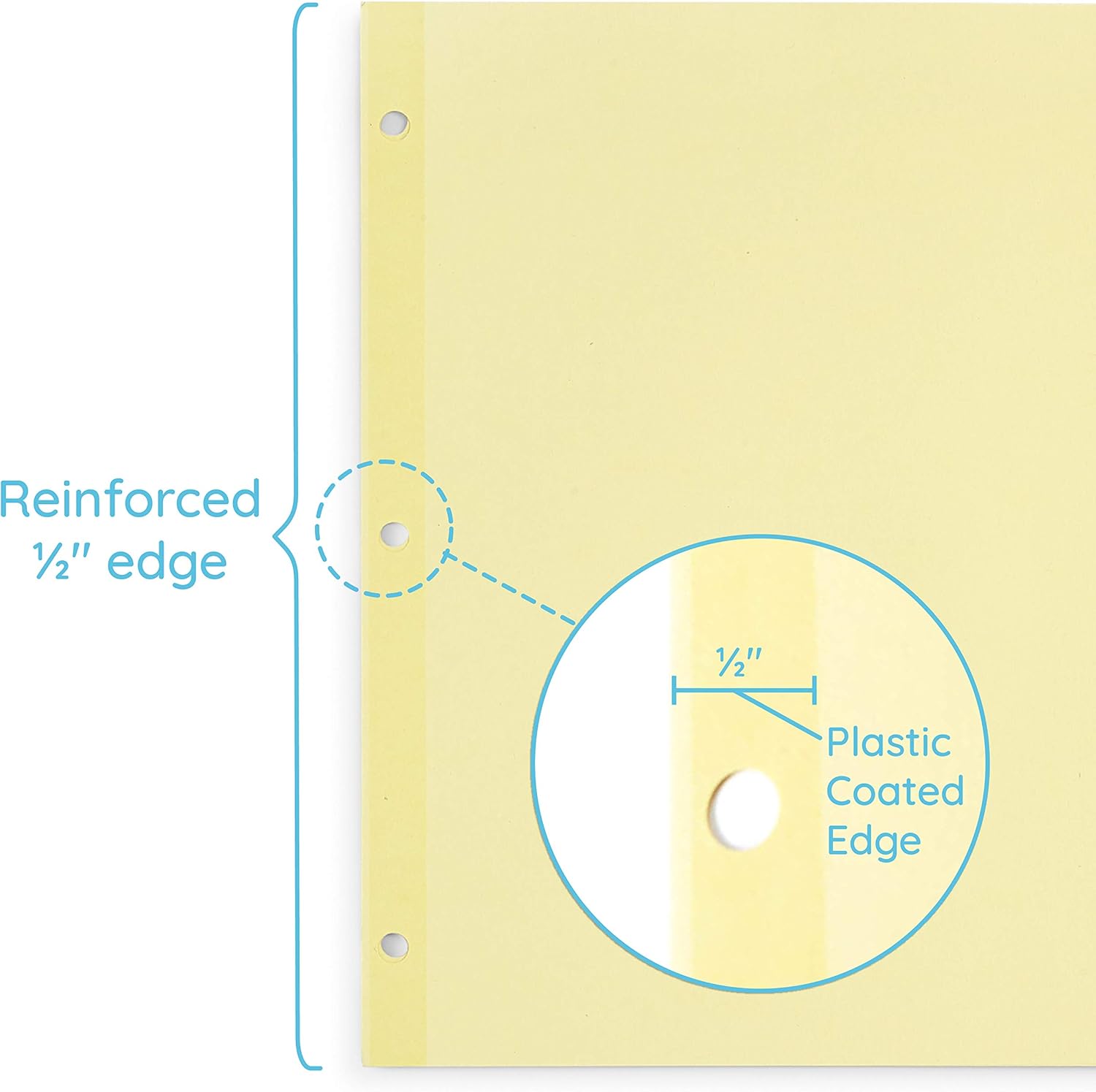 Blue Summit Supplies 8-Tab Binder Dividers, Manila Paper with Insertable Colored Plastic Tabs, Reinforced 3 Ring Dividers with Perforated Paper Tab Inserts, 6 Sets : Office Products