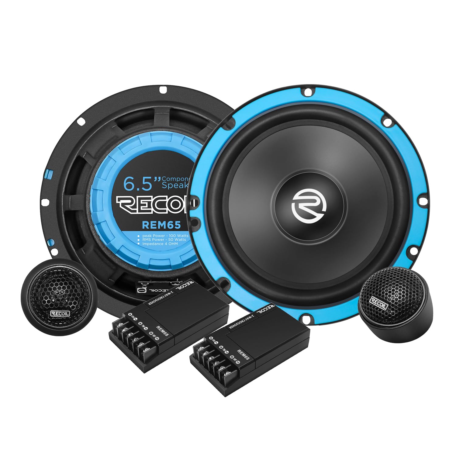 RECOIL REM65 Echo Series 2-Way 6.5-Inch（165cm Car Audio Component Speaker System