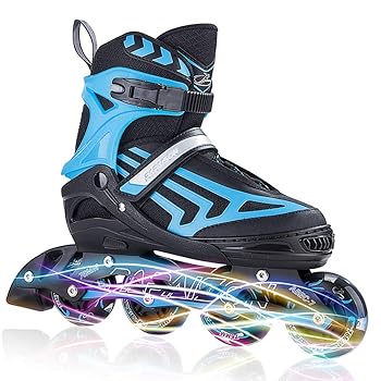 ITurnGlow Adjustable Rollerblades for Kids