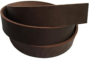 VA LIPSKII LEATHER 9 oz Genuine Leather Strap Strip Band Natural Belt Blank 51-55" (Dark Brown, 2 inch (50mm.))