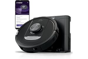 Shark PowerDetect Self-Empty Robot Vacuum with NeverStuck Technology, Auto Deep-Clean Carpets & Hardfloors, 30 Day Capacity HEPA Bagless Base, for Pet Hair, WiFi Black, AV2820S