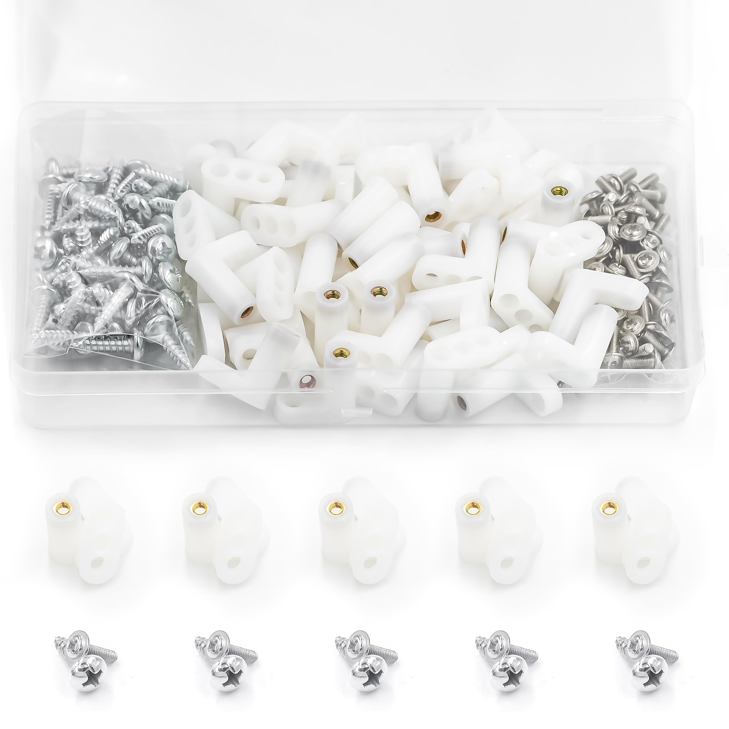 Photo 1 of lkelyonewy 50 PCS Circuit Board Plastic Standoffs Mounting Hardware,Motherboard Standoffs Foot Offs and Screws