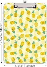 Hnogri A4 Clipboard Yellow Pineapple Low-Profile Clip 80-100 Sheets view 5