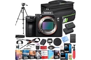 Sony a7 III Full Frame Mirrorless Interchangeable Lens 4K HDR Camera | Official Sony USA Partner Model | ILCE-7M3 Body Bundle with Deco Gear Travel Bag, 2X 64GB Memory Cards, Software & Accessories