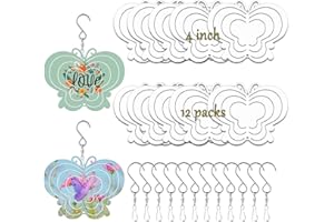 WindMage 12 Pack 4inch Sublimation Wind Spinner Blanks 3D Aluminum Metal Wind Sculpture Kinetic Spinners for Yard Garden Indo