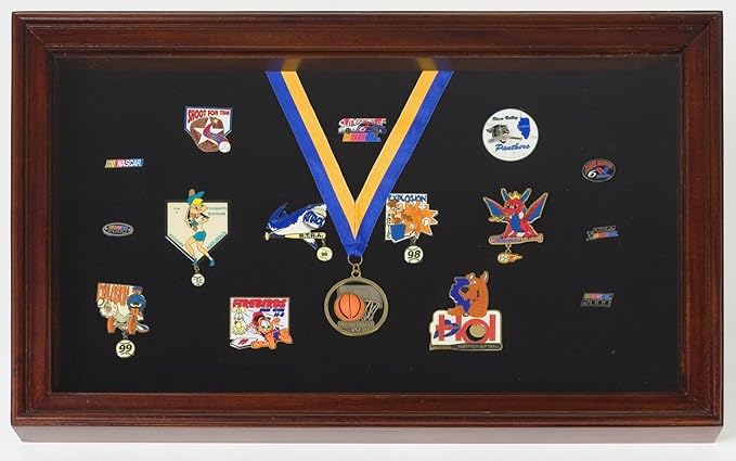 Vitrina para Pins, medallas, insignias – Caja de sombra: Amazon.es: Hogar