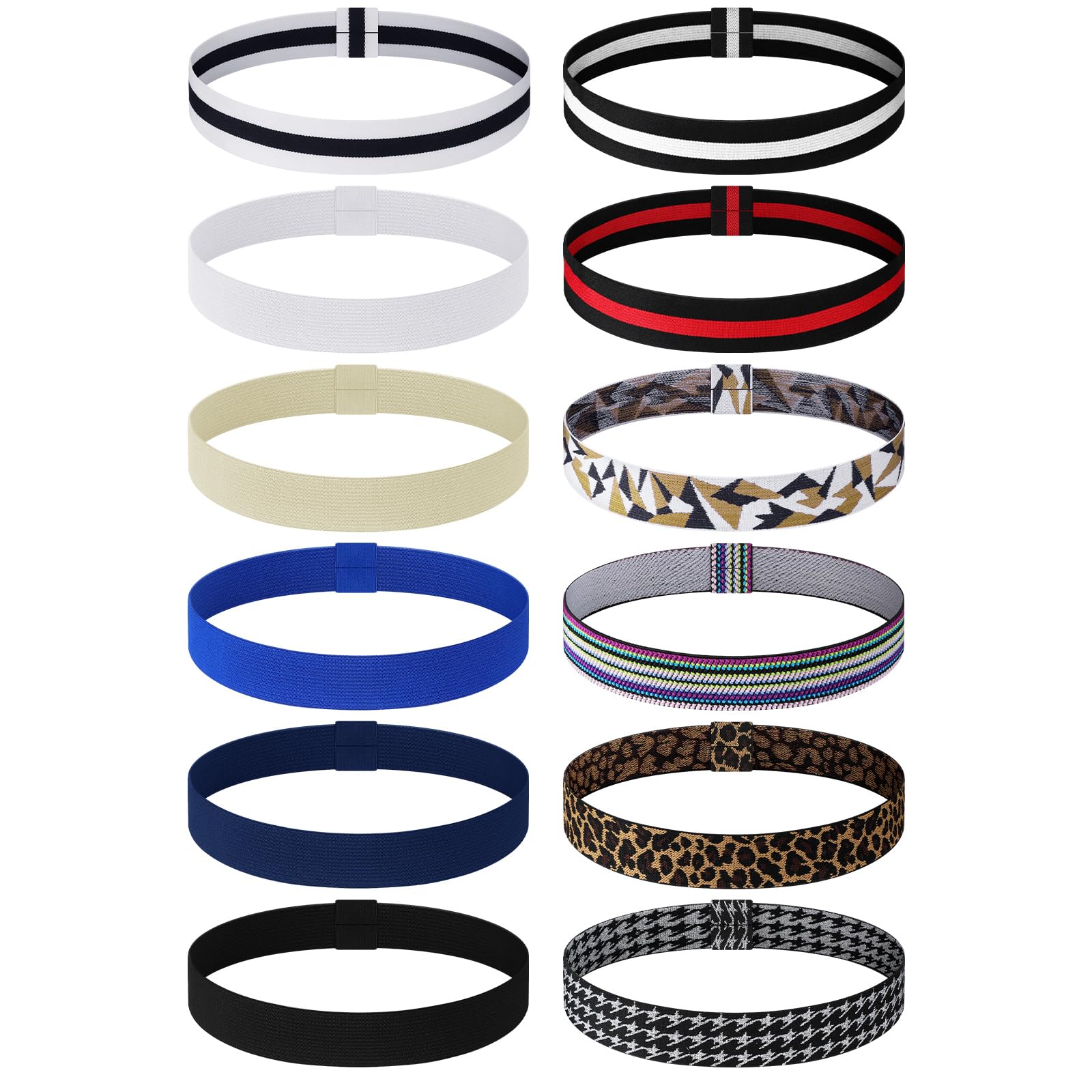 12 Pieces Stretchable Hat Band Ribbon Panama Hat Band  display picture 2